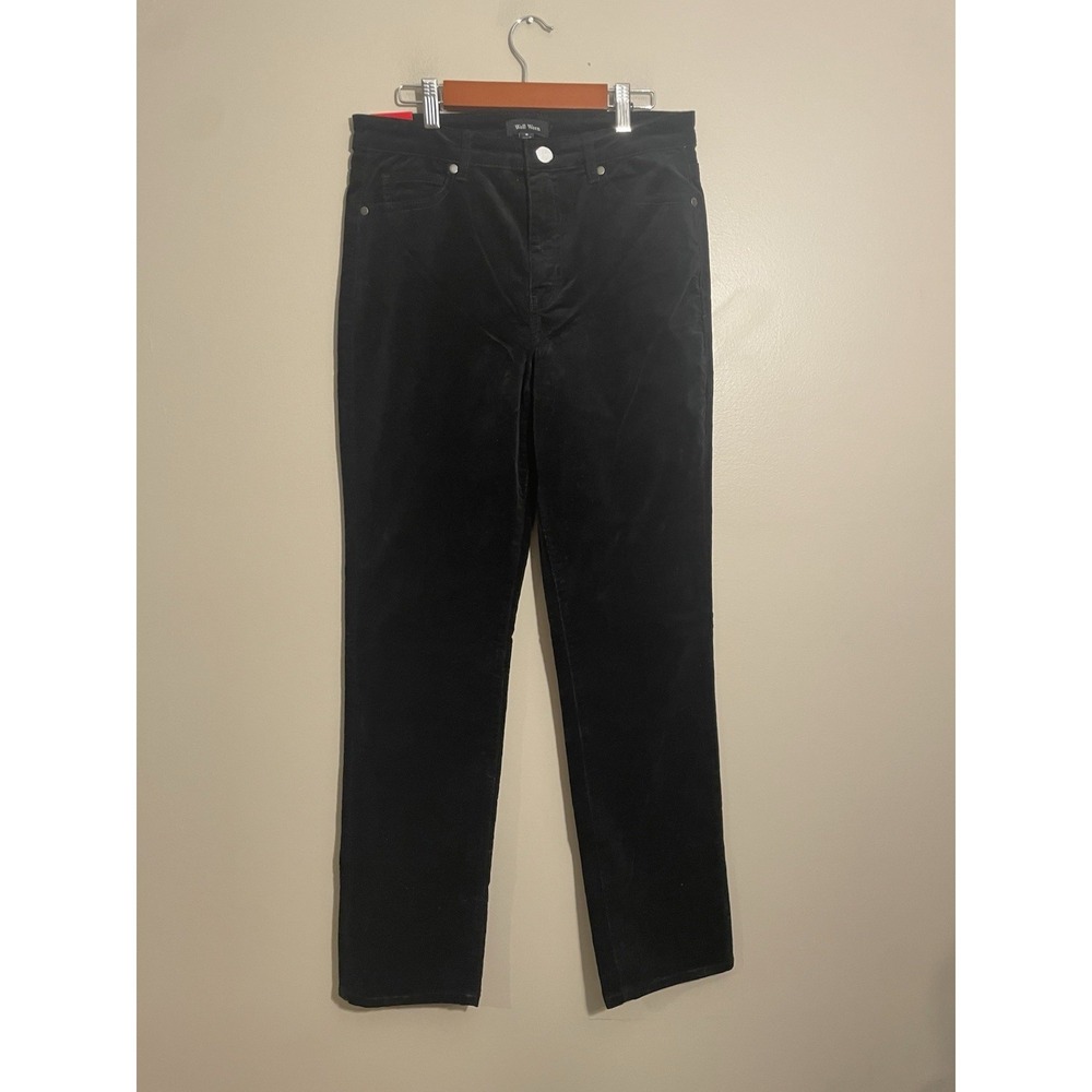 Well Worn High Rise Corduroy Pant Stretch Women's Size 8 / 29 Inseam 31" Black - Picture 2 of 6